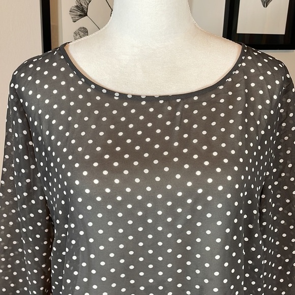 LOFT sheer polka dot blouse - Picture 2 of 9